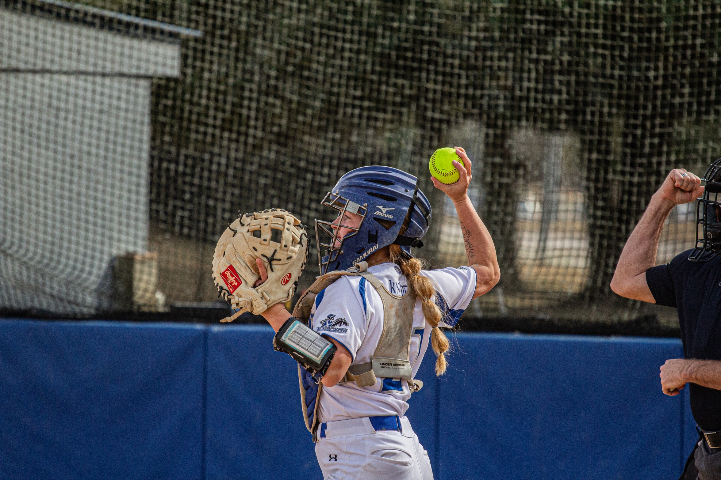 Knights softball wins second game of doubleheader in exciting fashion
